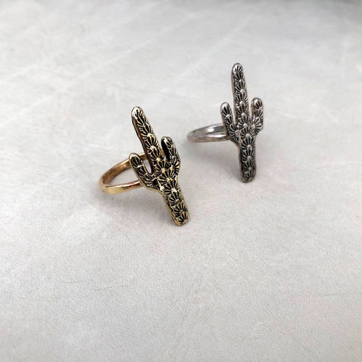 HELIOTROPE - Wholesale Cocktail/Statement Ring - Saguaro Cactus Ring4