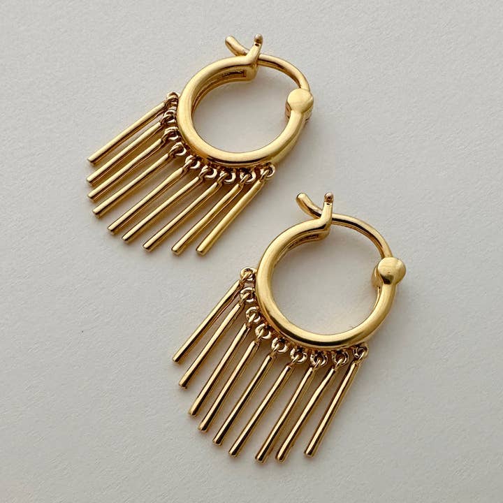 Honeycat Jewelry - Wholesale Hoop Earrings - Fringe (With Benefits) Hoops