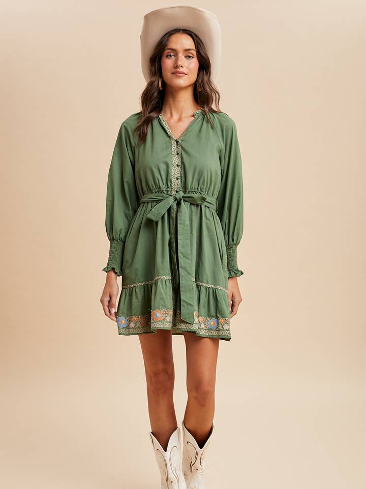 EMBROIDERED MINI DRESS for wholesale by In Loom