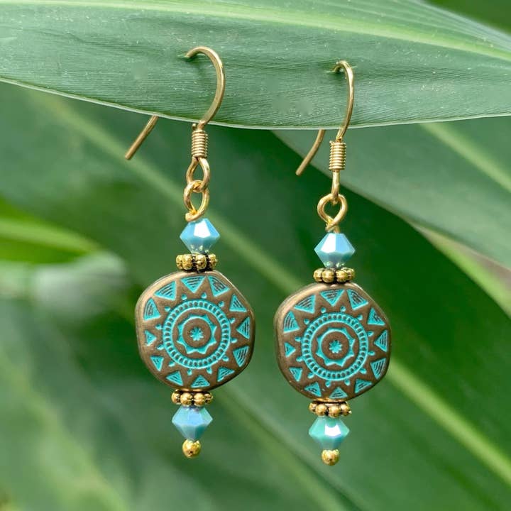 Pendientes de latón y peltre, 2 estilos para venta al por mayor de Marlene VanBeek Jewelry