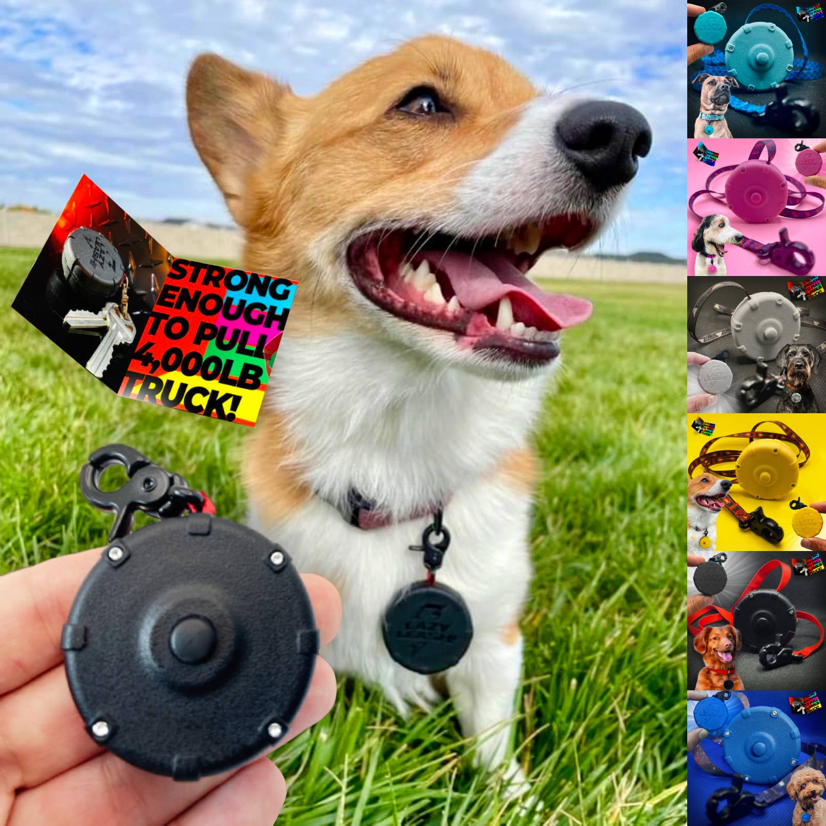 Lazy Leash! – wholesale Hundkoppel - Hund – Lat koppel! 19st Mini Power Koppel 10 Lådor + 9 Märkt Mix4