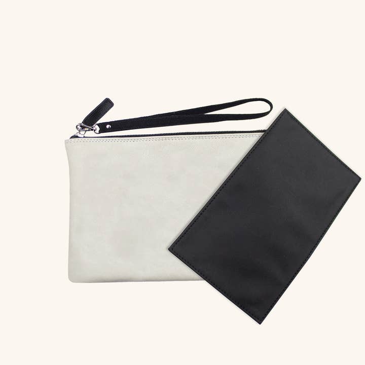 Kridt Clutch Taske - Beige for engroshandel hos canBi