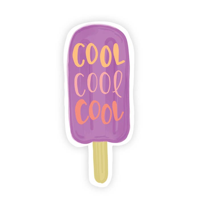 Adesivo de vinil moderno para picolés fofo - Cool Cool Cool por atacado de funday goods