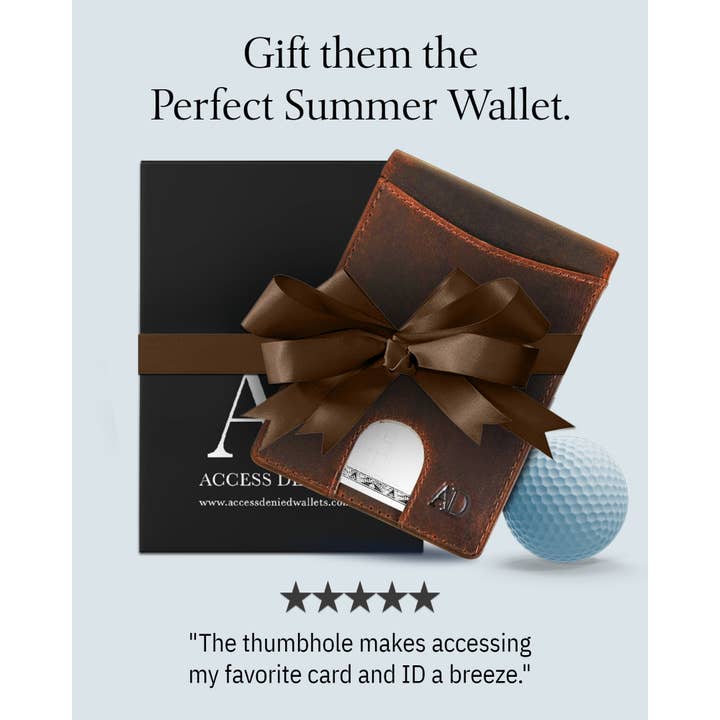 Access Denied Accessories - Wholesale Wallet - Men's - Bifold Wallets For Men Slim Wallet Leather RFID Pull Strap 14