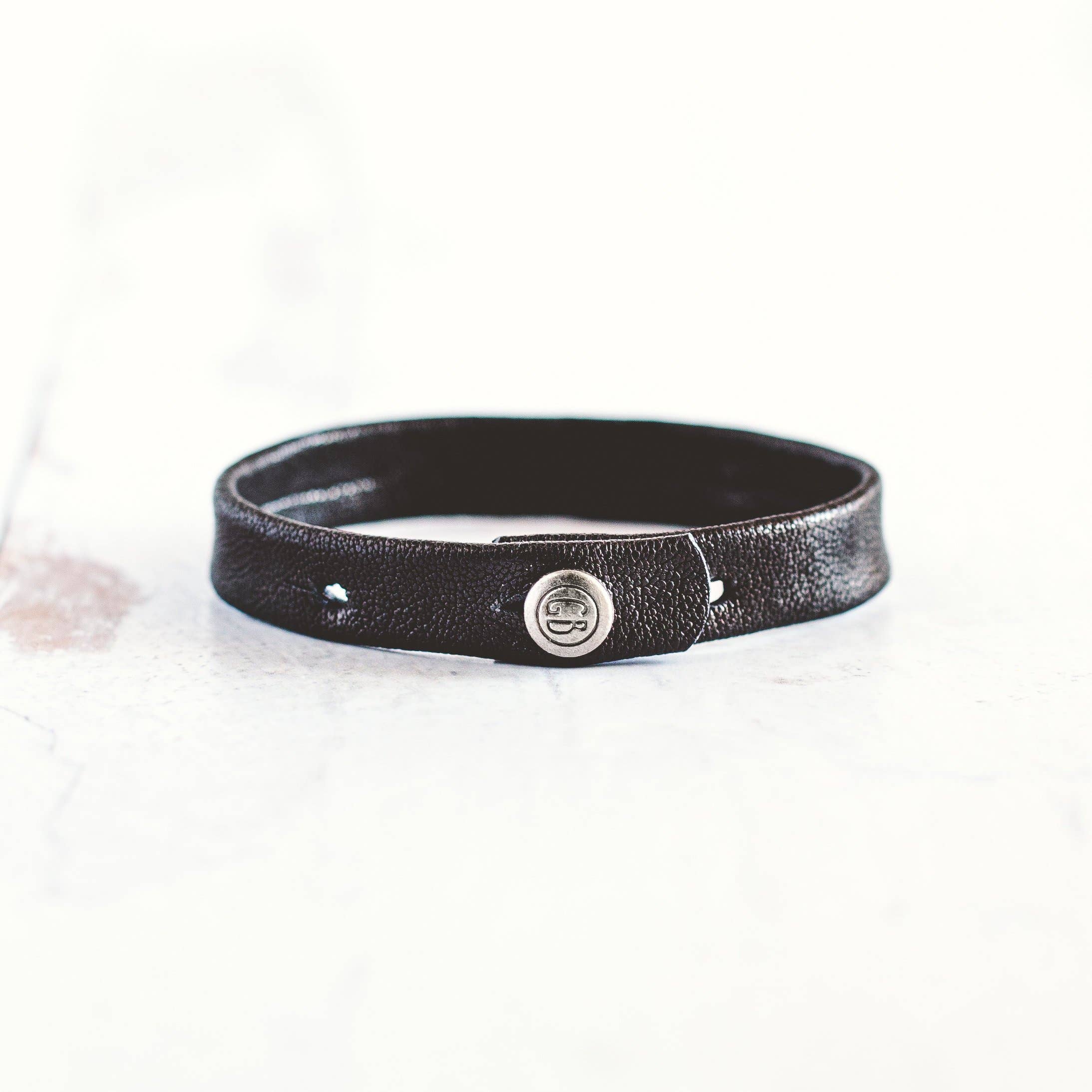 Giving Bracelets - Venta al por mayor Brazalete - Pulsera de cuero para hombre, plata envejecida13