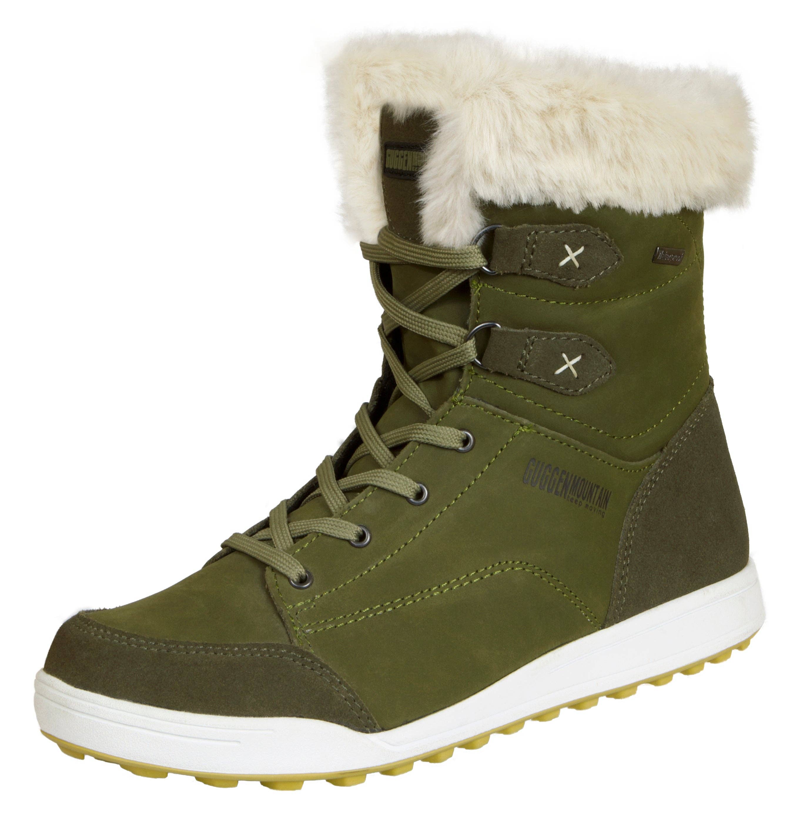 GUGGEN Mountain - Wholesale Snow Boots - Women's - GUGGEN MOUNTAIN B-Ware HPC56 Damen Winterstiefel Echtleder Gefüttert Mit Kunstfell Wasserdicht Mit Membran7