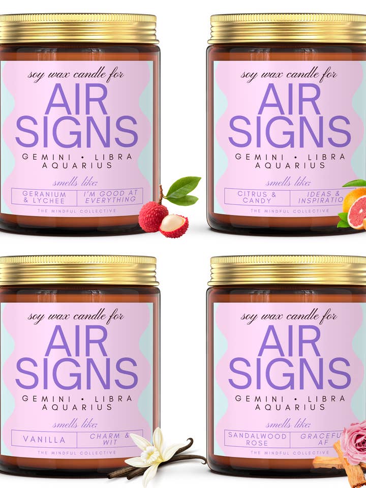 Air Element Candle Set 4 Pack – For Air Sign Magic for wholesale by THE MINDFUL COLLECTIVE
