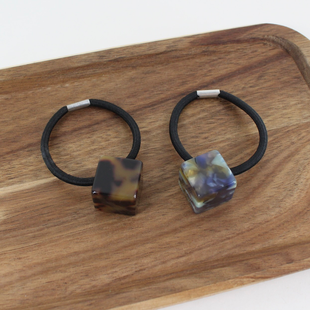 Pretty Persuasions – Elástico para cabelo - Mulher por atacado – HR23059 Conjunto de 2 Gravatas em Cubo Mármore0