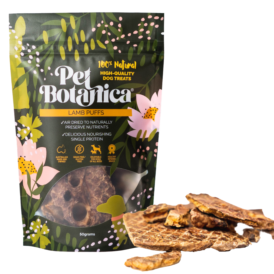 Pet Botanica - Wholesale Pet Treats - Dog - Lamb Puffs Dog Treats | Australian-made Pet Treats 1