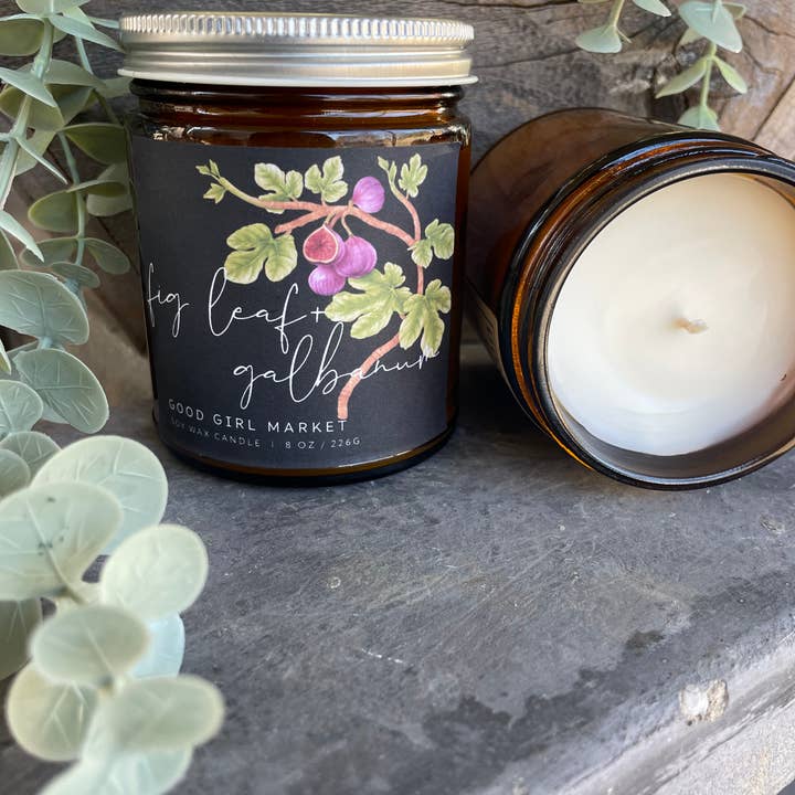 Custom Candle with Custom Label for Business/Shop for wholesale by Good Girl Market