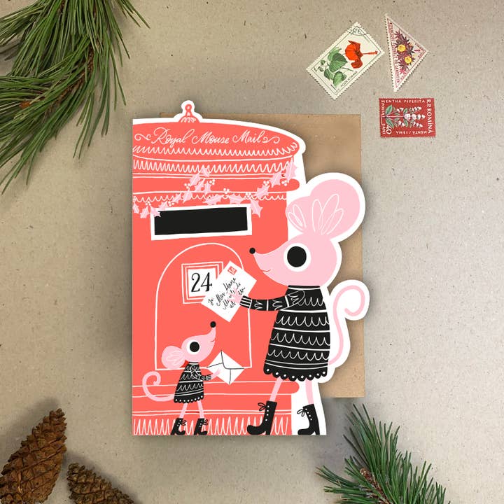 IMOGEN OWEN - Wholesale Christmas card - ROYAL MOUSE MAIL