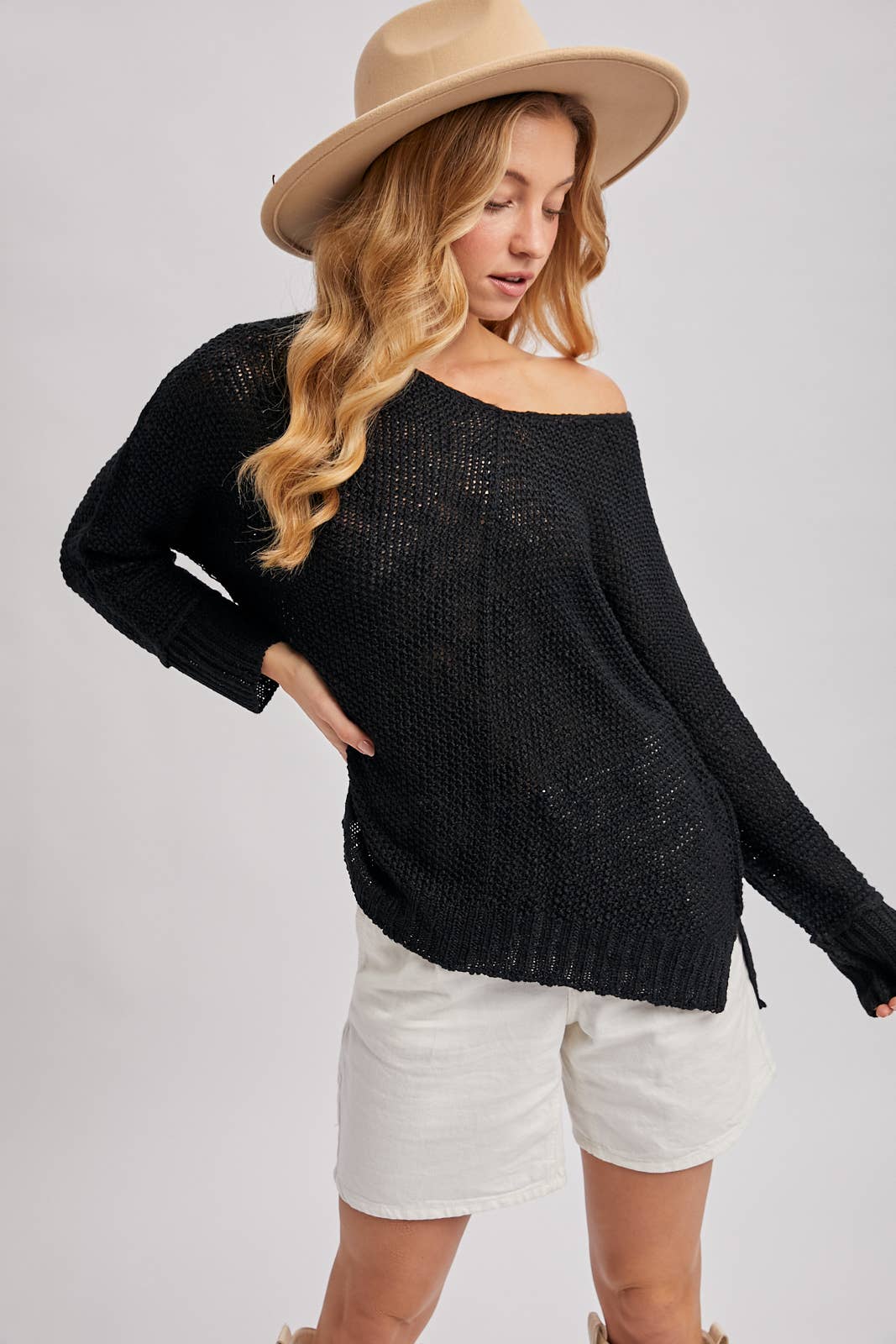 Bluivy - Wholesale Knit Sweater - Women's - REVERSE SEAM LOOSE FIT SWEATER67