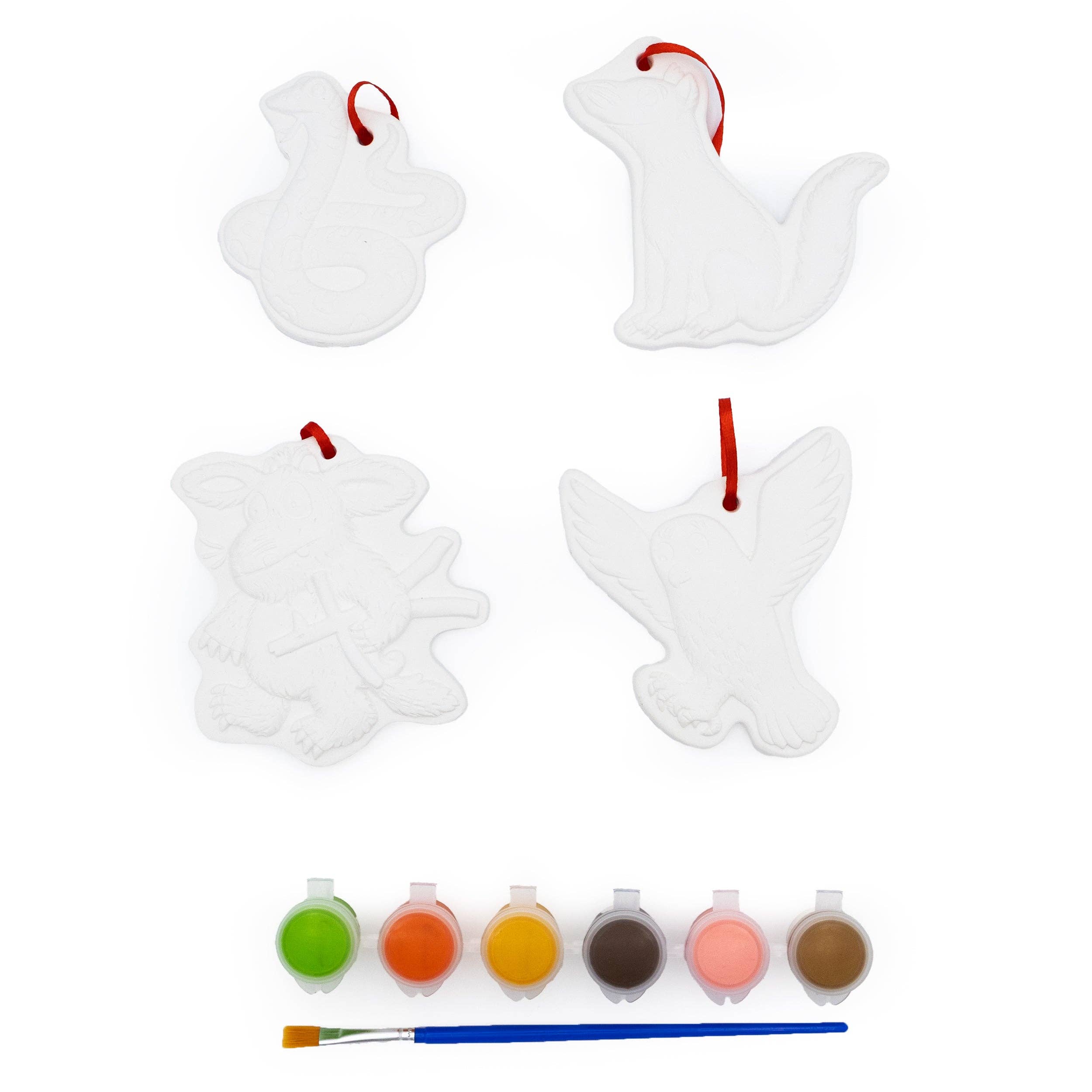 Robert Frederick Ltd – wholesale DIY craft kit – Child – The Gruffalo’s Child Paint Your Own Hanging Decorations | Kids’ Craft Kit with Paints & Brush1