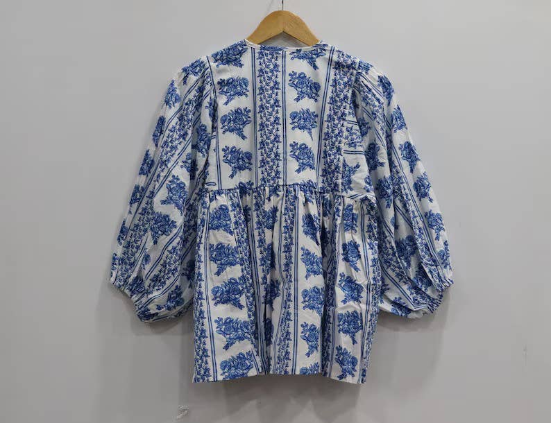 bhavnas boutique - Wholesale Dress - Women's - Kyra Top Dress Mini Dress Striped Floral Printed Tunic Top 2