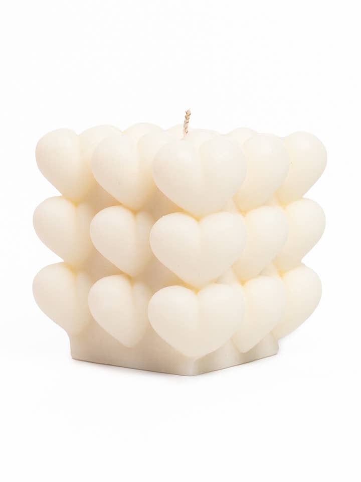 ‘My Love’ Candle - Love Heart Shaped Pillar Candle for wholesale by Melted flames