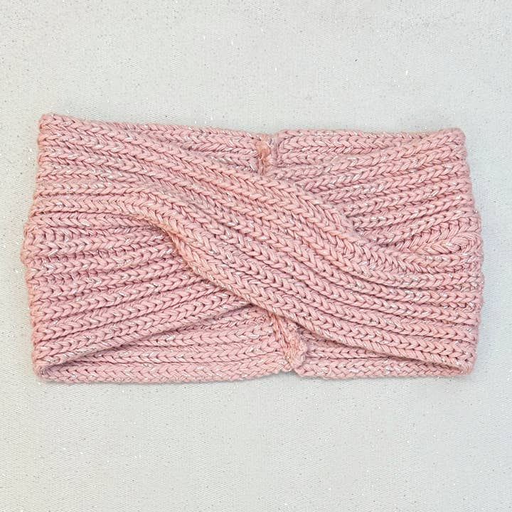 Bandeau d'hiver rose Bandeau de ski rose en coton biologique pour la vente par QueenMee Accessories