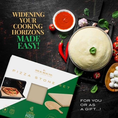 Silk Route Spice Company – wholesale Pizza board – Pizza Stone & Paddle Set