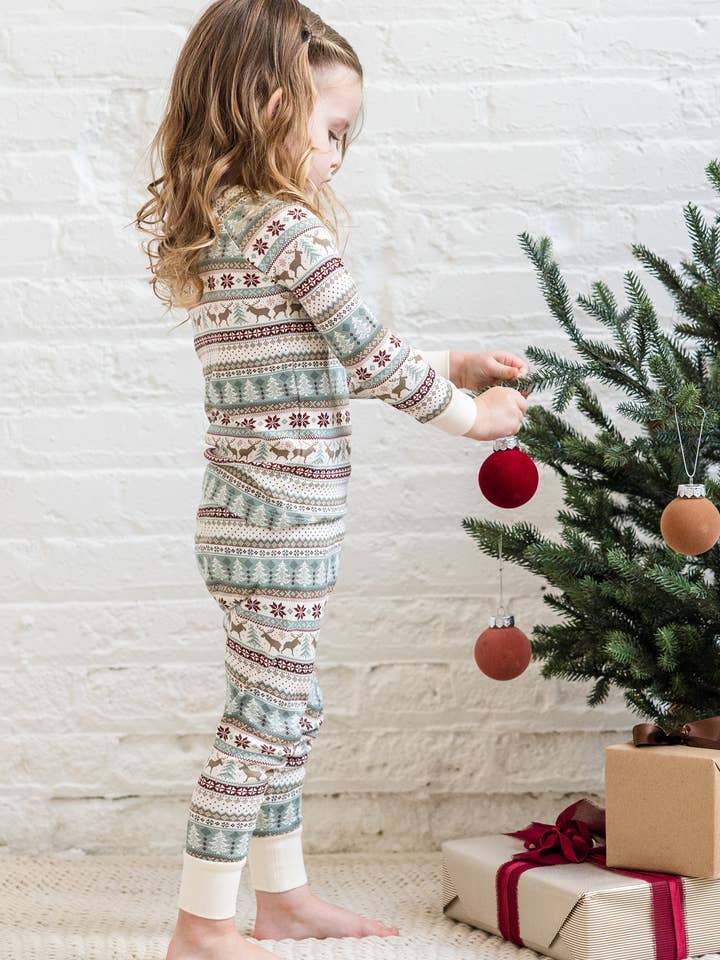 Colored Organics - Wholesale Sleepwear Set - Kids - 2 Piece Long Sleeve Jammie Set - Holiday Collection14
