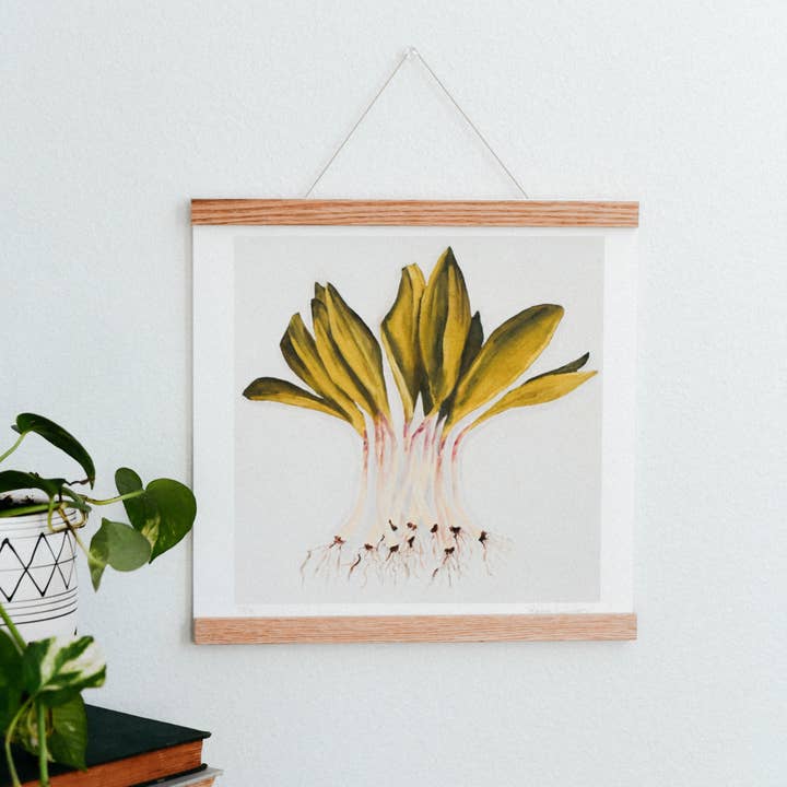 Leeks Vegetable Art Print for wholesale by Come Alive Studio