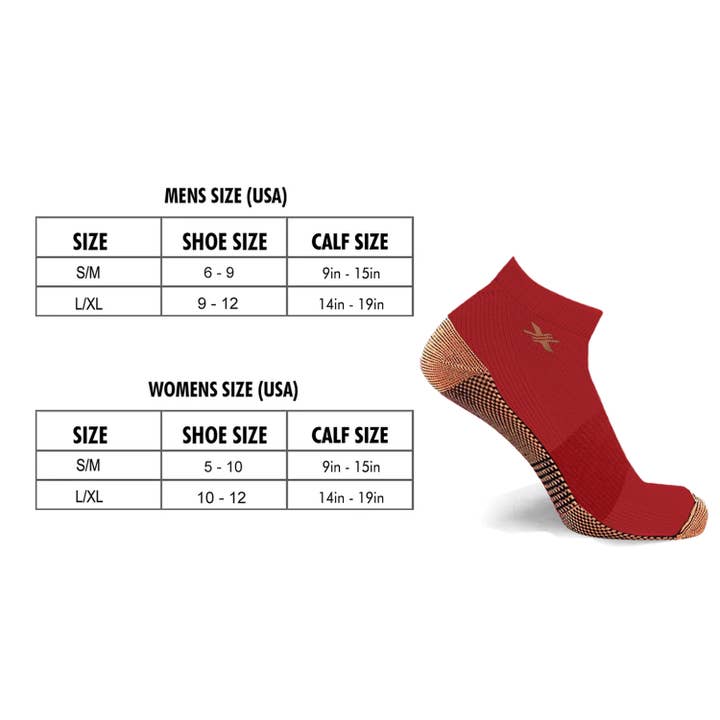 Extreme Fit Wholesale - Wholesale Socks - Unisex - COPPER-INFUSED ANKLE SOCKS (3-PAIRS PACKED TOGETHER) -SUNSET2