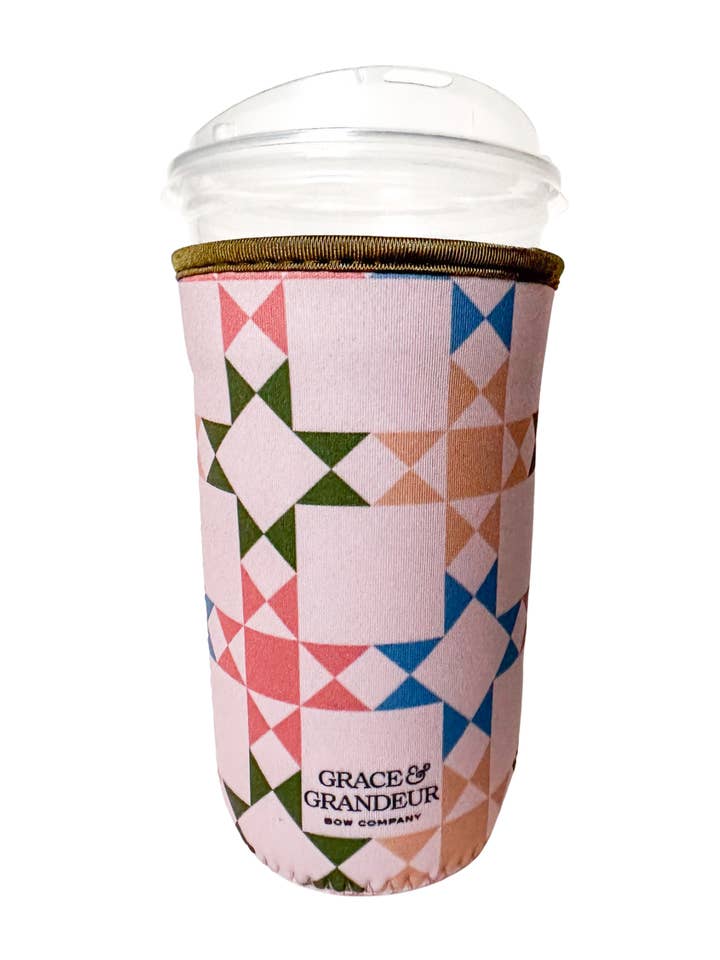 Iced Coffee Sleeve, Drink Sleeve Cozy Quilt Pattern for wholesale by Grace & Grandeur