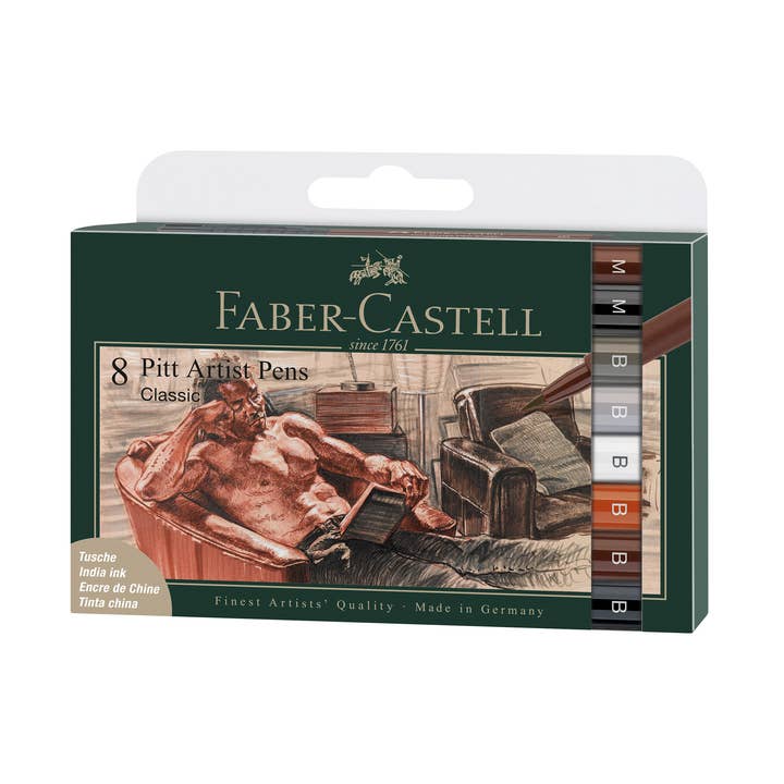 Stylo Pitt Artist, Brush Classic - Portefeuille de 8 pour la vente par Faber-Castell / Creativity for Kids