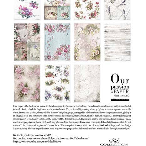ITD Collection - Wholesale Craft supplies - RP018 - Rice Paper Creative Set - 11pcs x A4 / 8.27x11.7 in1