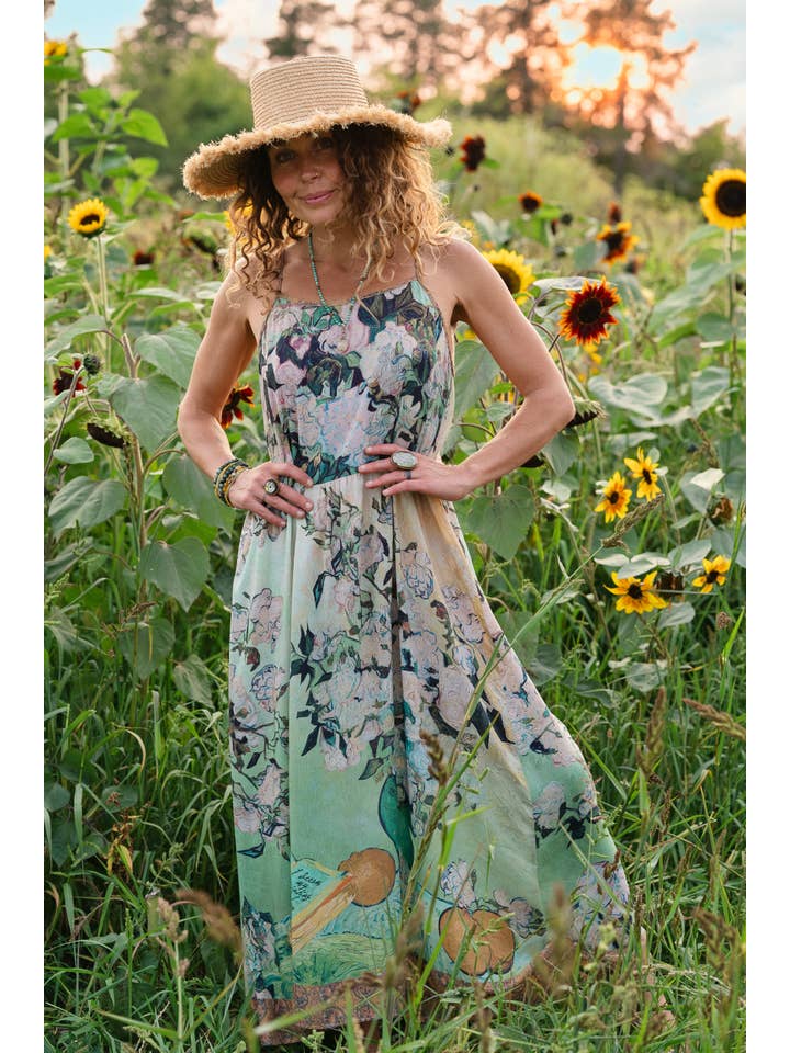 Market of Stars (USA) - Wholesale Dress - Women's - I Paint My Dream Van Gogh Bohéme Long Maxi Slip Dress6