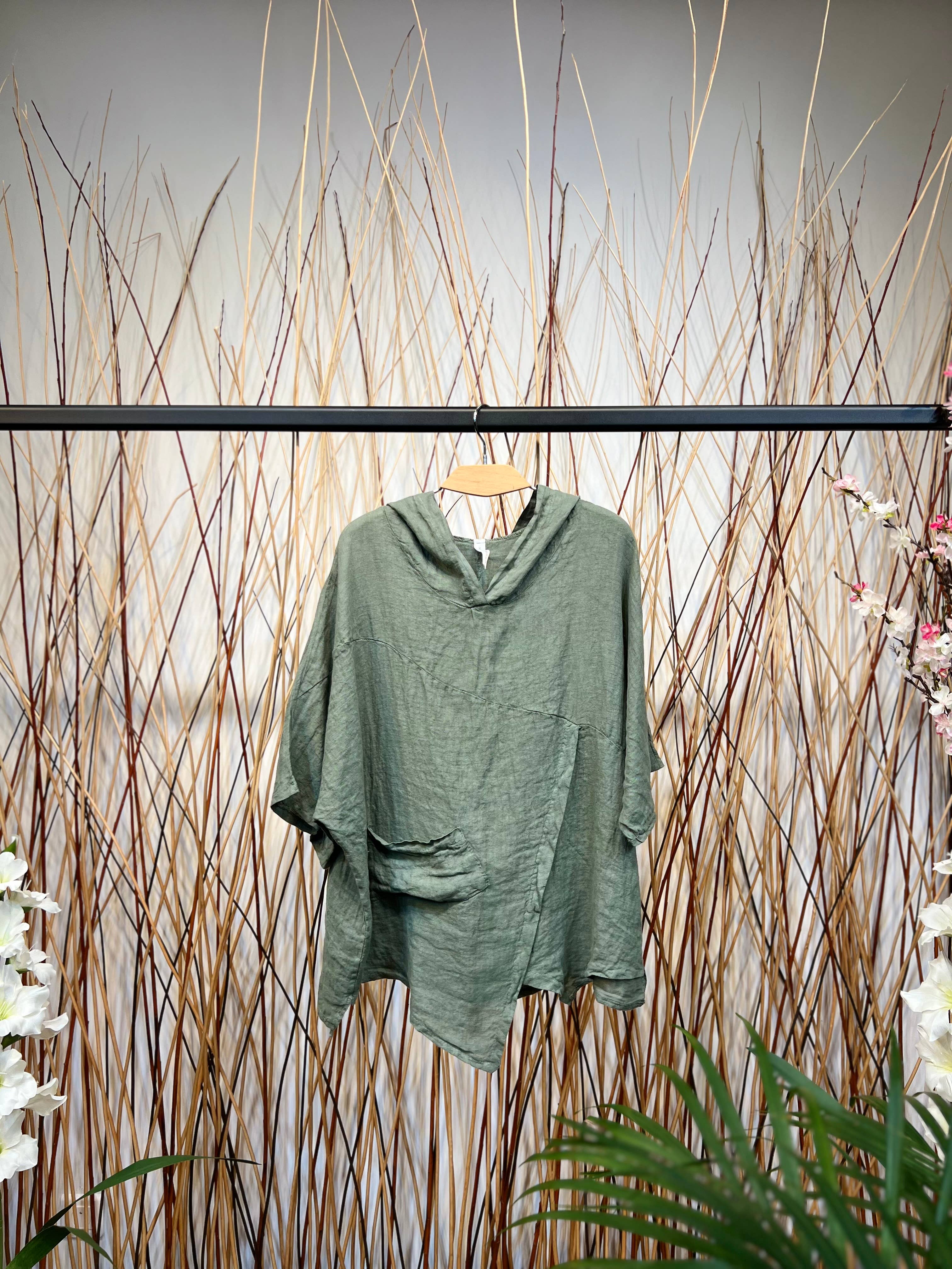 L'Emotion - Wholesale Tunic - Women's - 100% Linen Tunic Hood Functional Pocket10