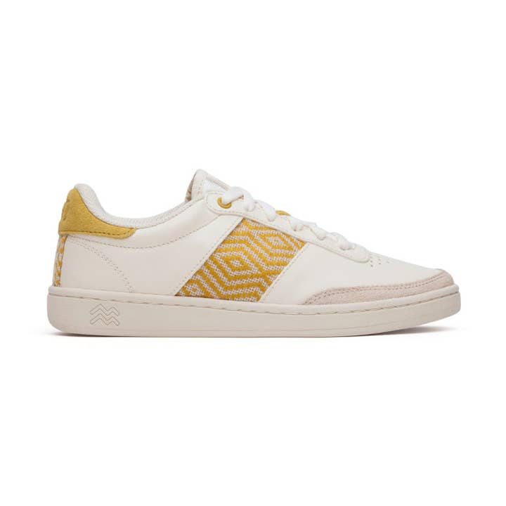 Saigon Classique beige-gele leren lage sneakers voor wholesale door N'GO Shoes