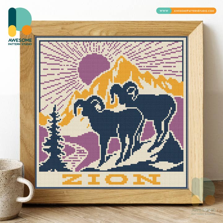 Zion National Park DS2754, Diamond Painting Kit - 120x120 for wholesale by Awesome Pattern Studio