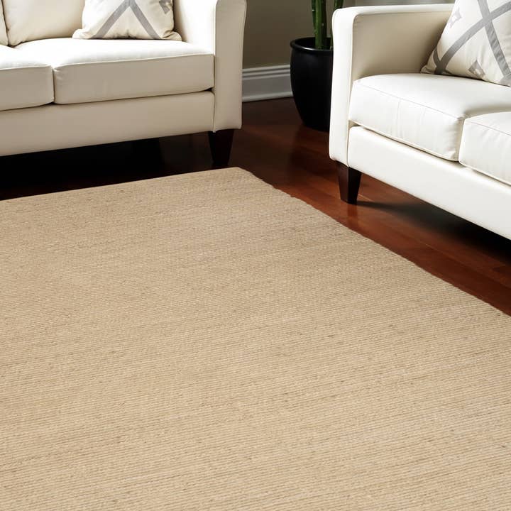 9' X 12' Beige Jute Handvävd Matta för wholesale av HomeRoots