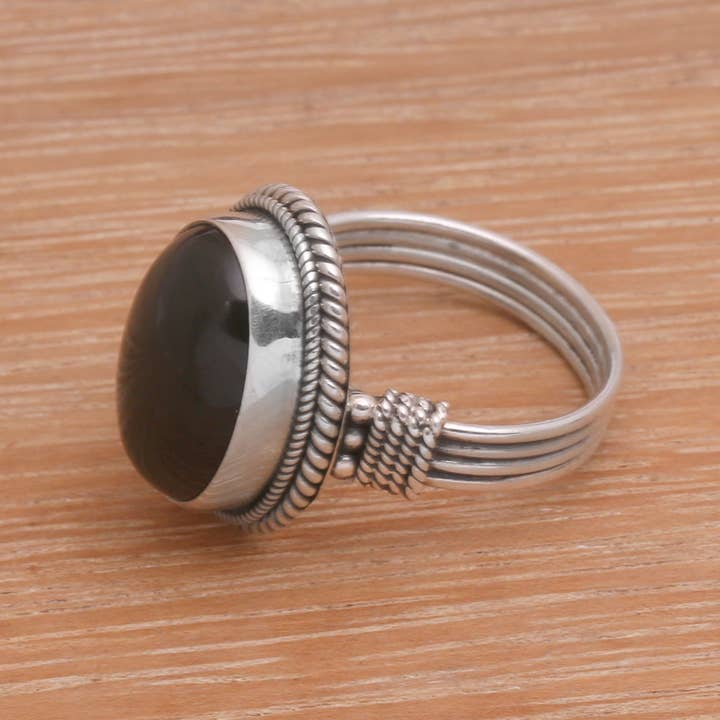 NOVICA - Wholesale Cocktail/Statement Ring - Captivating Onyx Cocktail Ring1