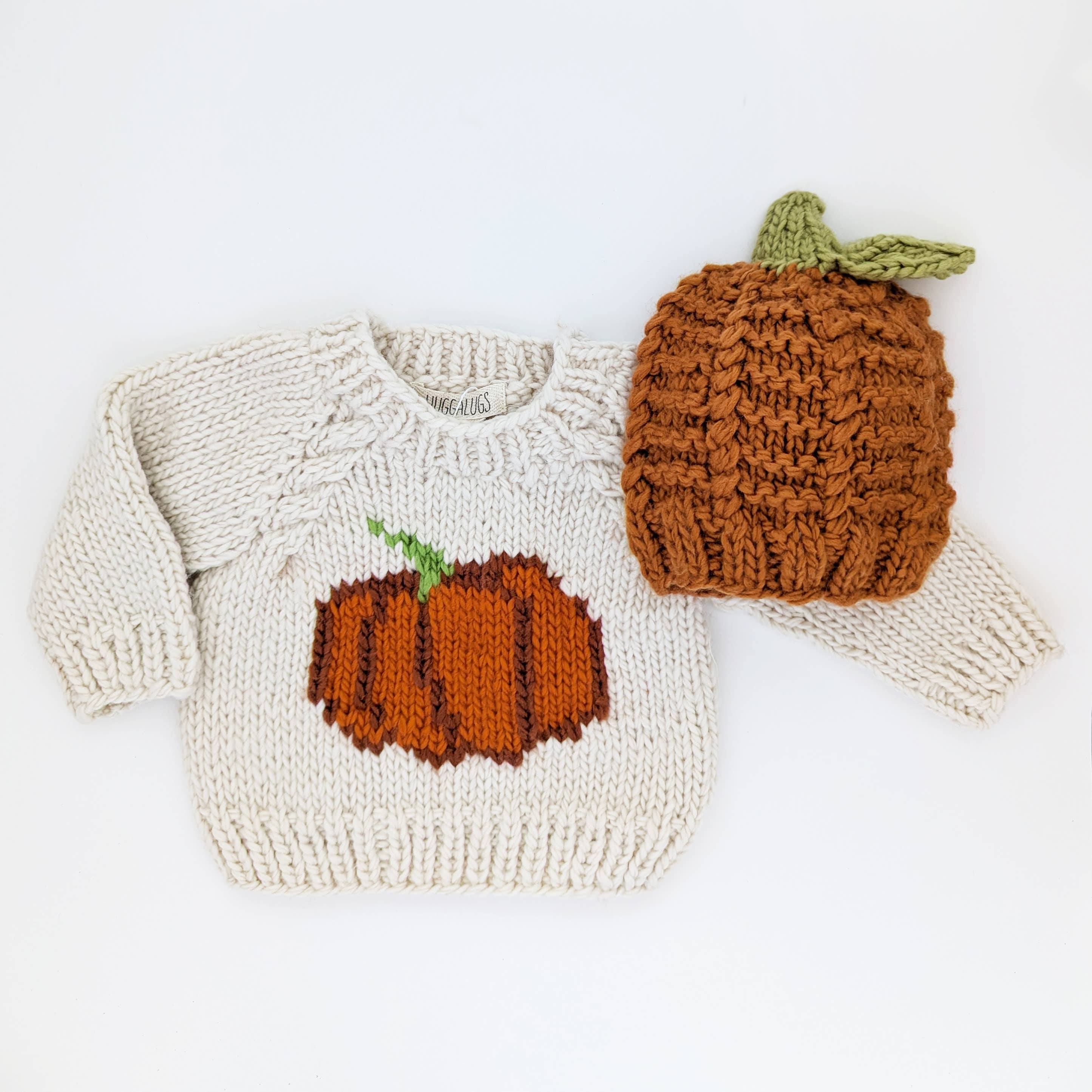 Huggalugs - Wholesale Knit Sweater - Baby - Pumpkin Crew Neck Sweater for Baby & Toddler3