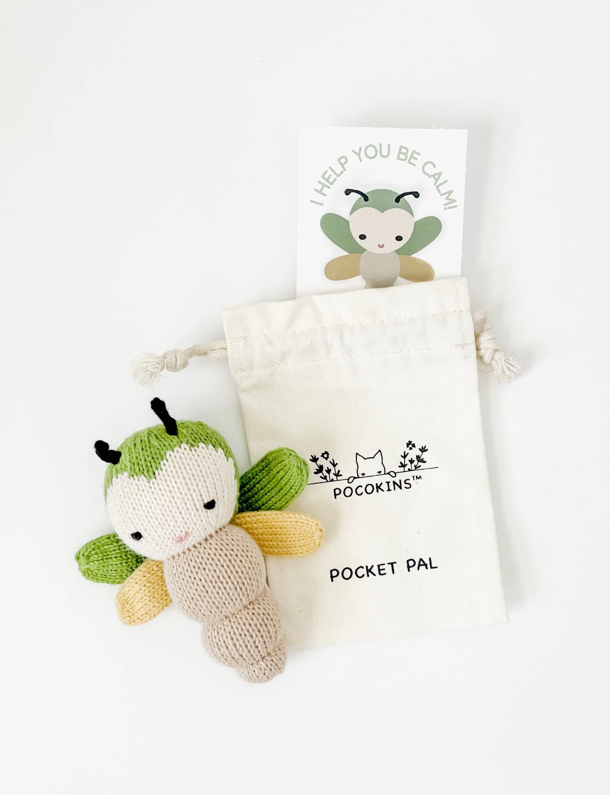 PocoKins - Wholesale Stuffed/Plush Toy - Kids & Baby - 5” Pocket Pal - Benson the Dragonfly (CALM)