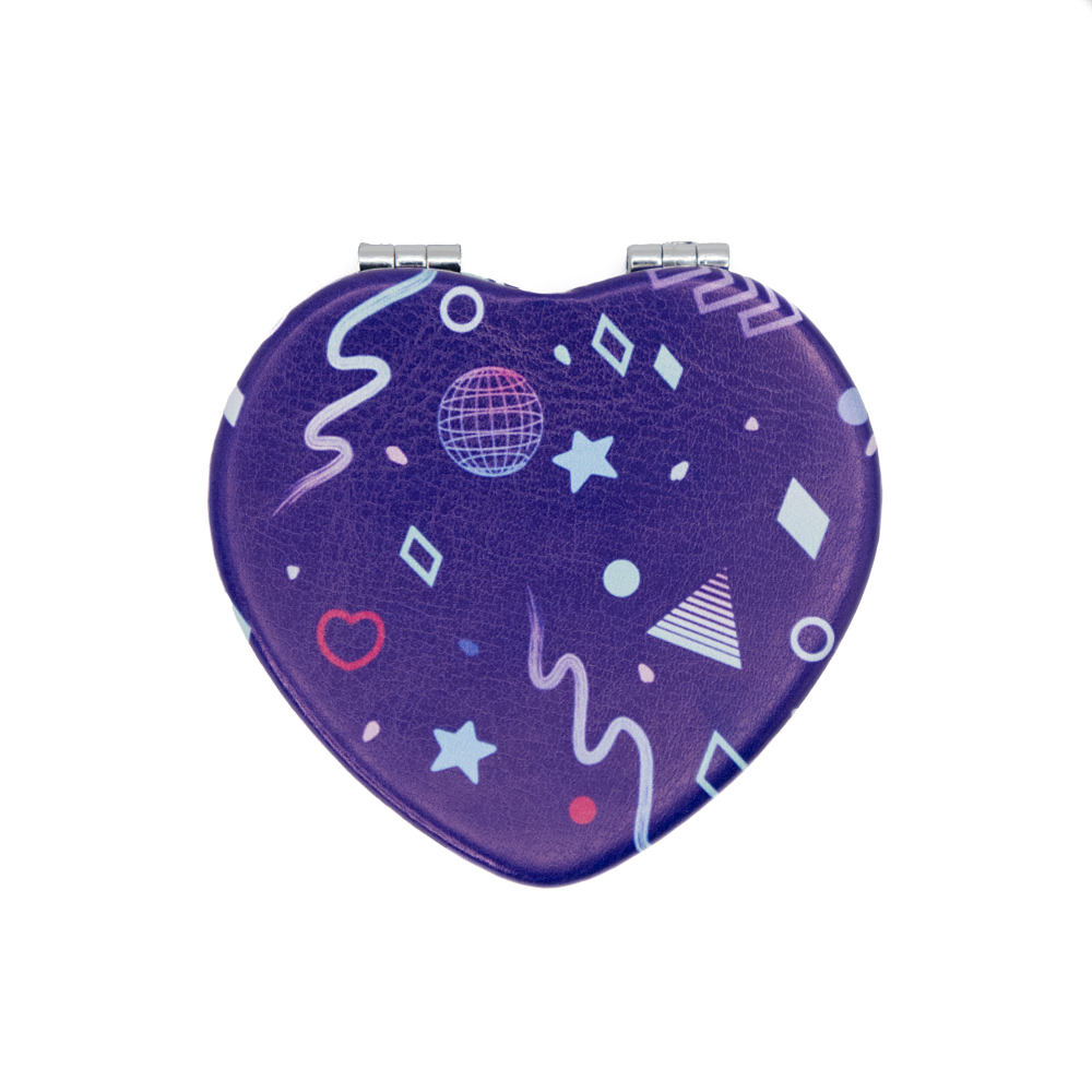 Glitchberry - Wholesale Compact Mirror - Vapor Party Heart-Shaped Compact Mirror3