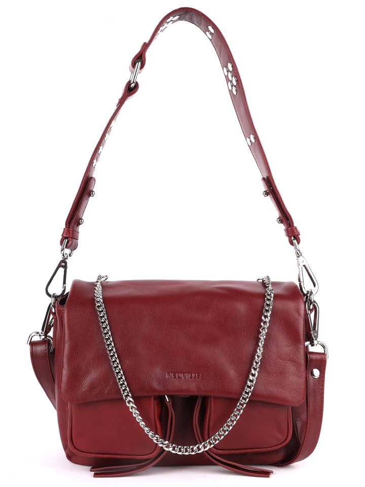 MAXKE Bolso de Hombro y Bandolera de Cuero Burdeos para venta al por mayor de Neuville