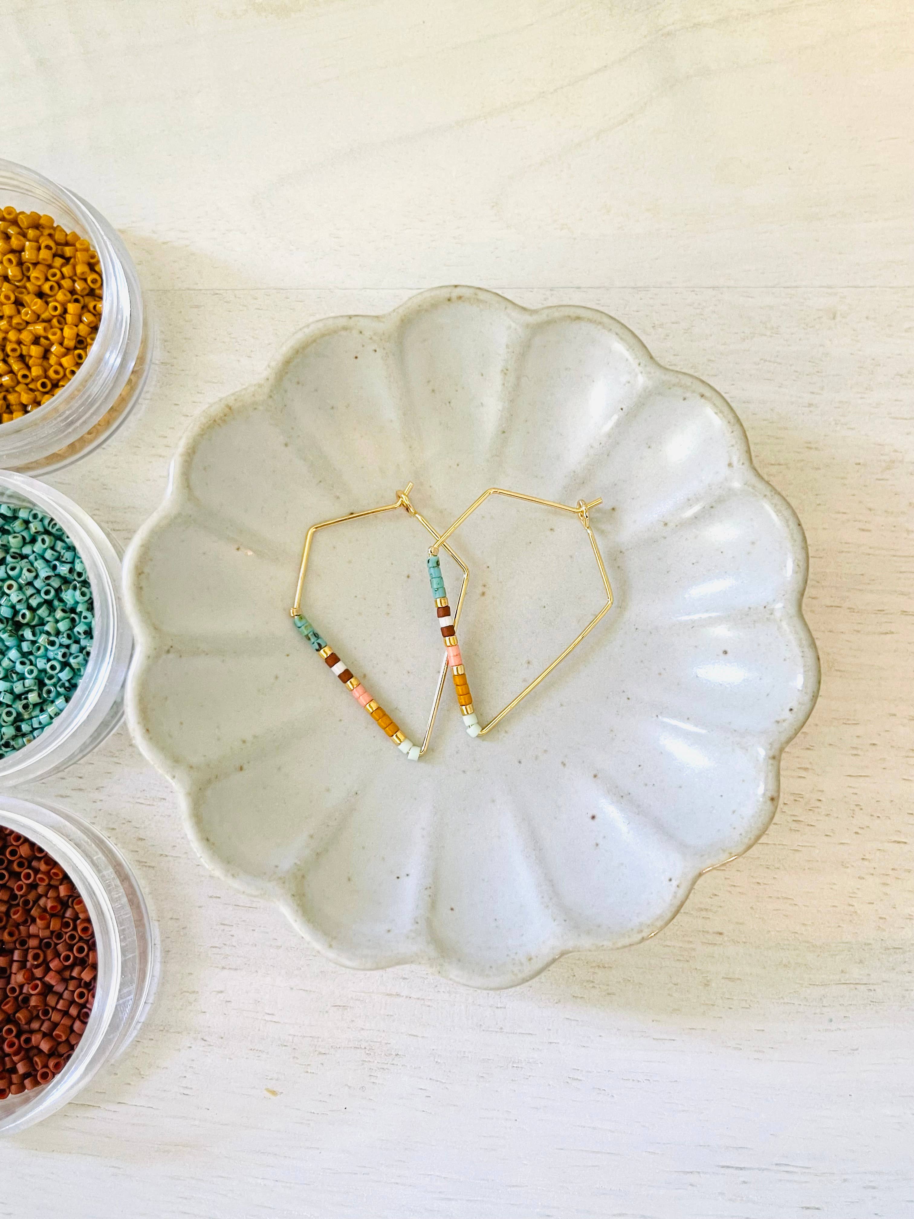 Girls Day Out by Amy Houston - Wholesale Hoop Earrings - Phoenix miyuki glass beaded hoop earrings  6