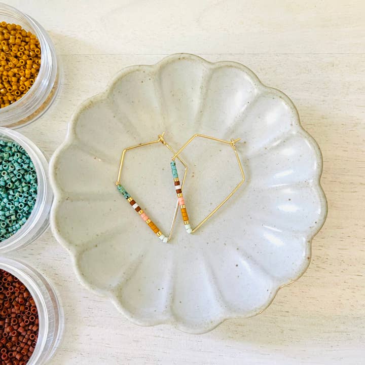 Girls Day Out by Amy Houston - Wholesale Hoop Earrings - Phoenix miyuki glass beaded hoop earrings 6