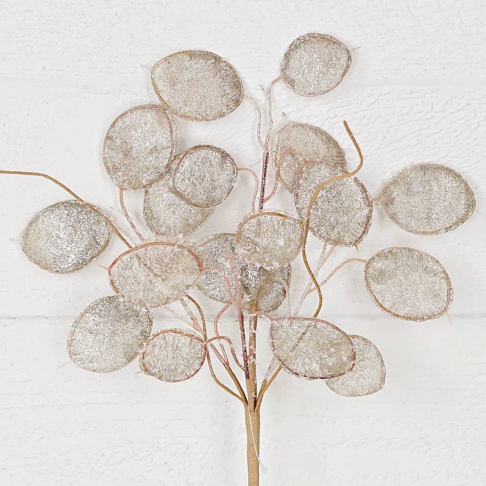 Impressive Enterprises, Inc. - Wholesale Christmas Decoration - 32070-14in Pick-Faux Lunaria silver dollars-CHAM1