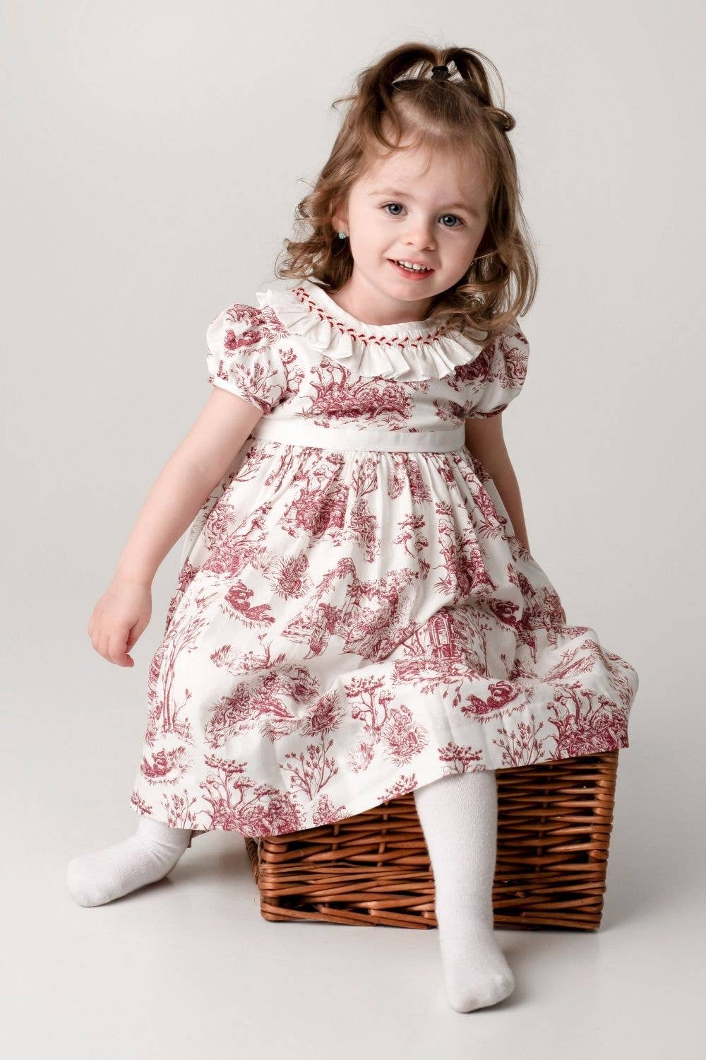 Annafie London Ltd - Venta al por mayor Vestido - Niños - Vestido Philippine con fruncido en burdeos8