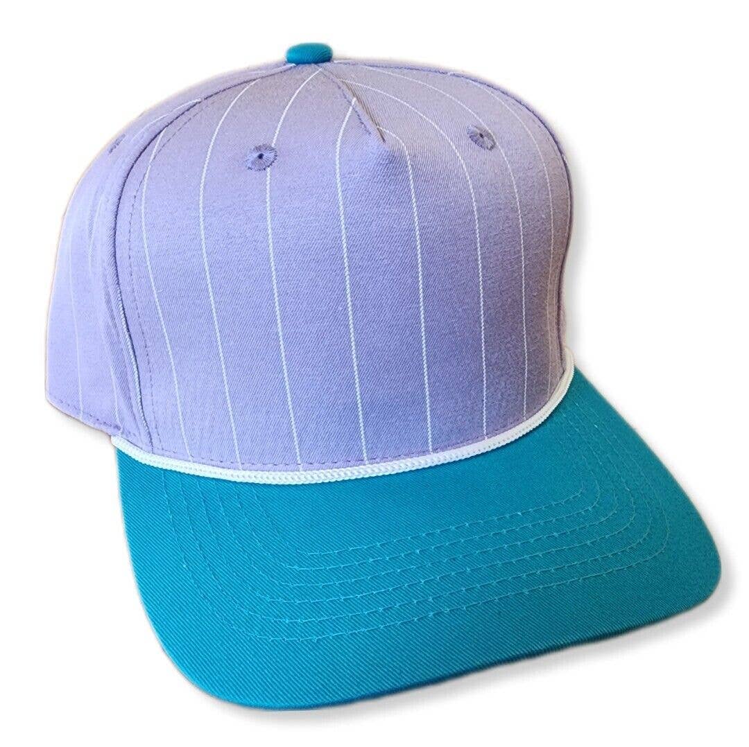 ThatsRad - Wholesale Flat Brim Cap - Unisex - Two Tone Pinstripe Snapback Rope Hat1