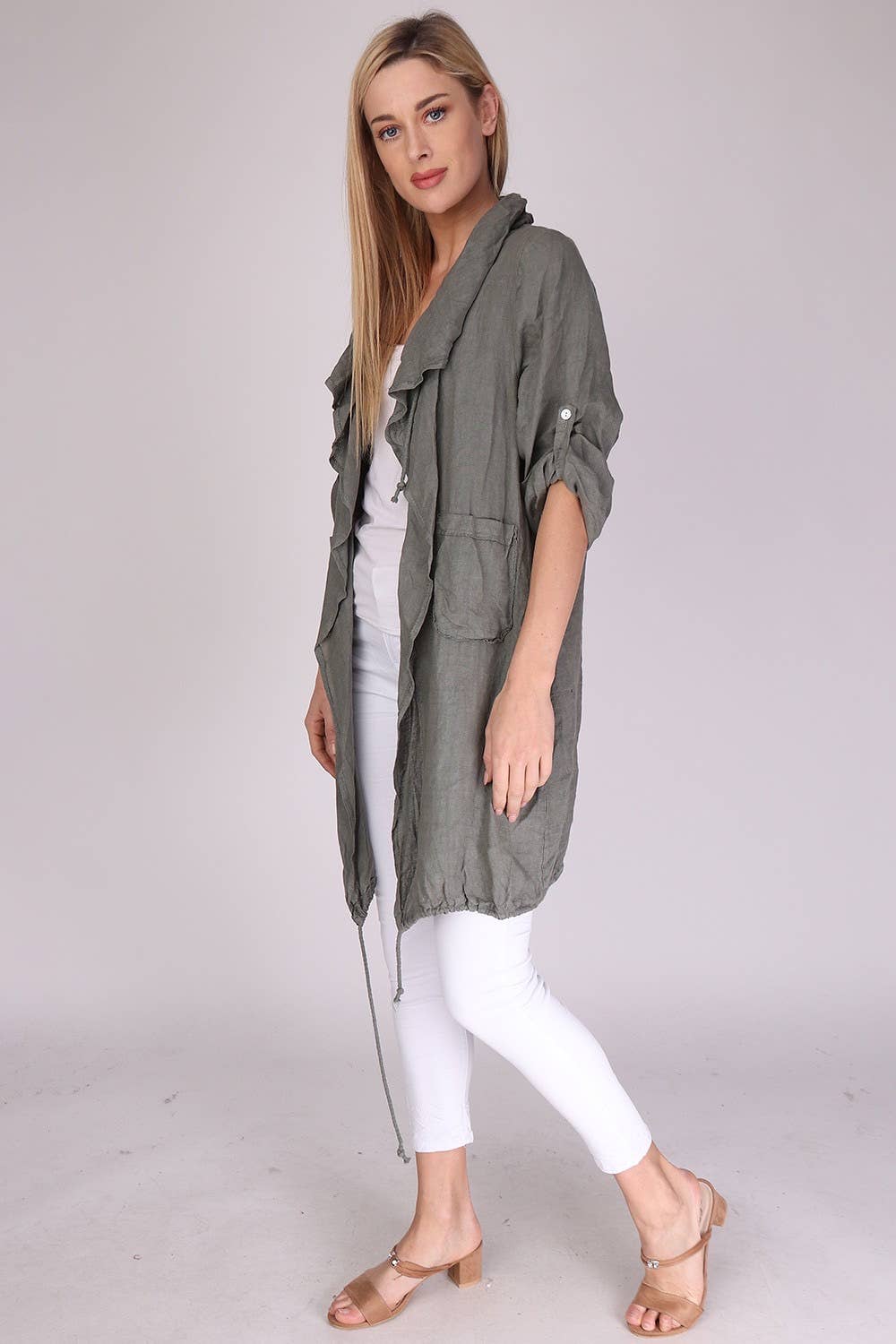 LÉA & LUC - Wholesale Outerwear Vest - Women's - 100% Linen Vest REF. 967917