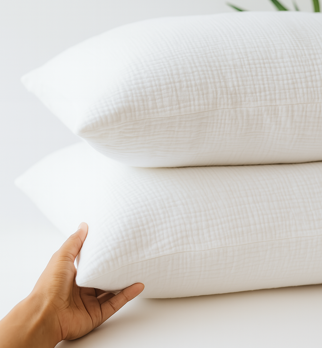 Q VITA – wholesale Sheet set – Muslin Cotton Sheet Set (4 pcs) - White1