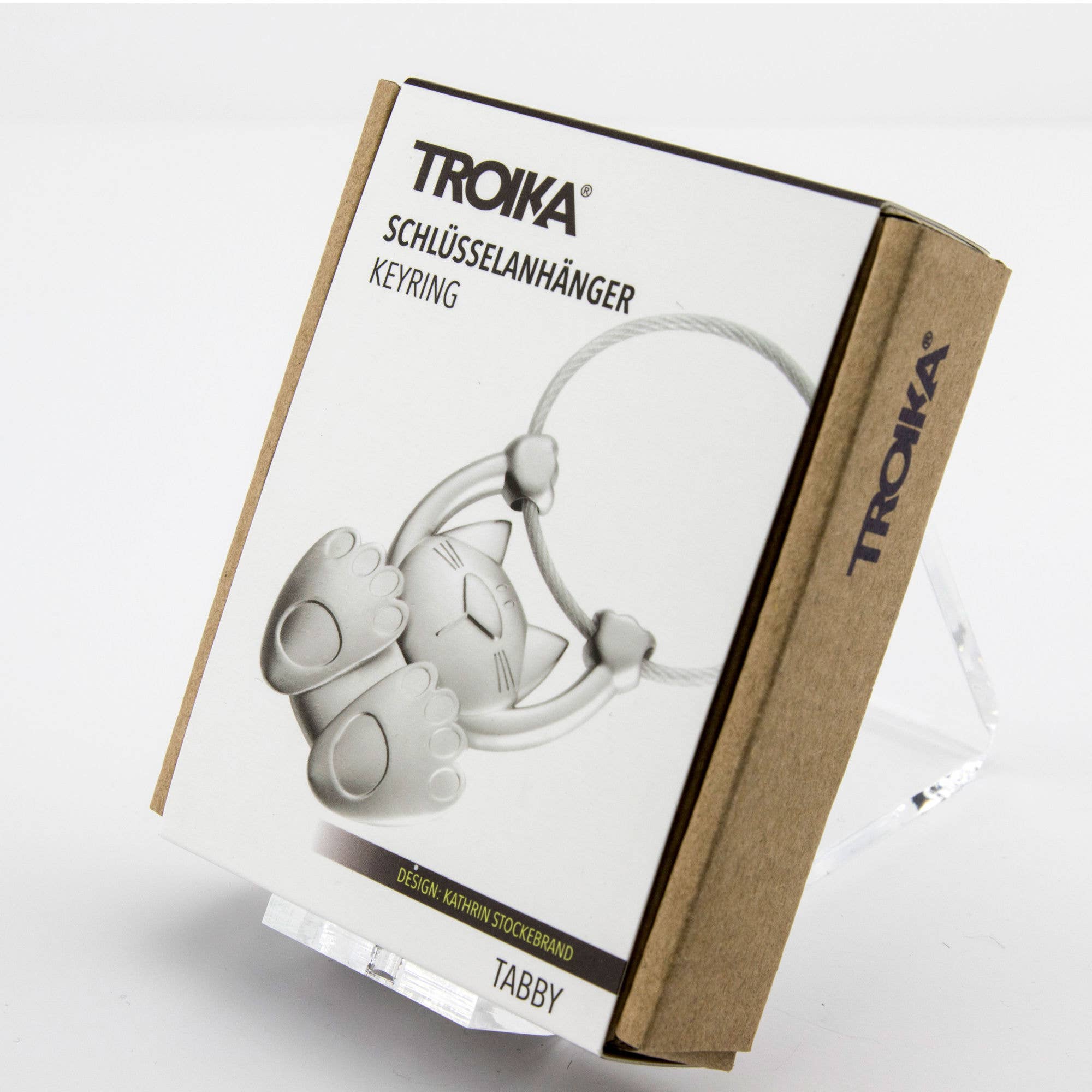 Troika, Duke Baron & Paperthinks by Brand Node, Inc. - Wholesale Keychain - Unisex - Troika Tabby Cat Key Chain with Nail Friendly Loop5