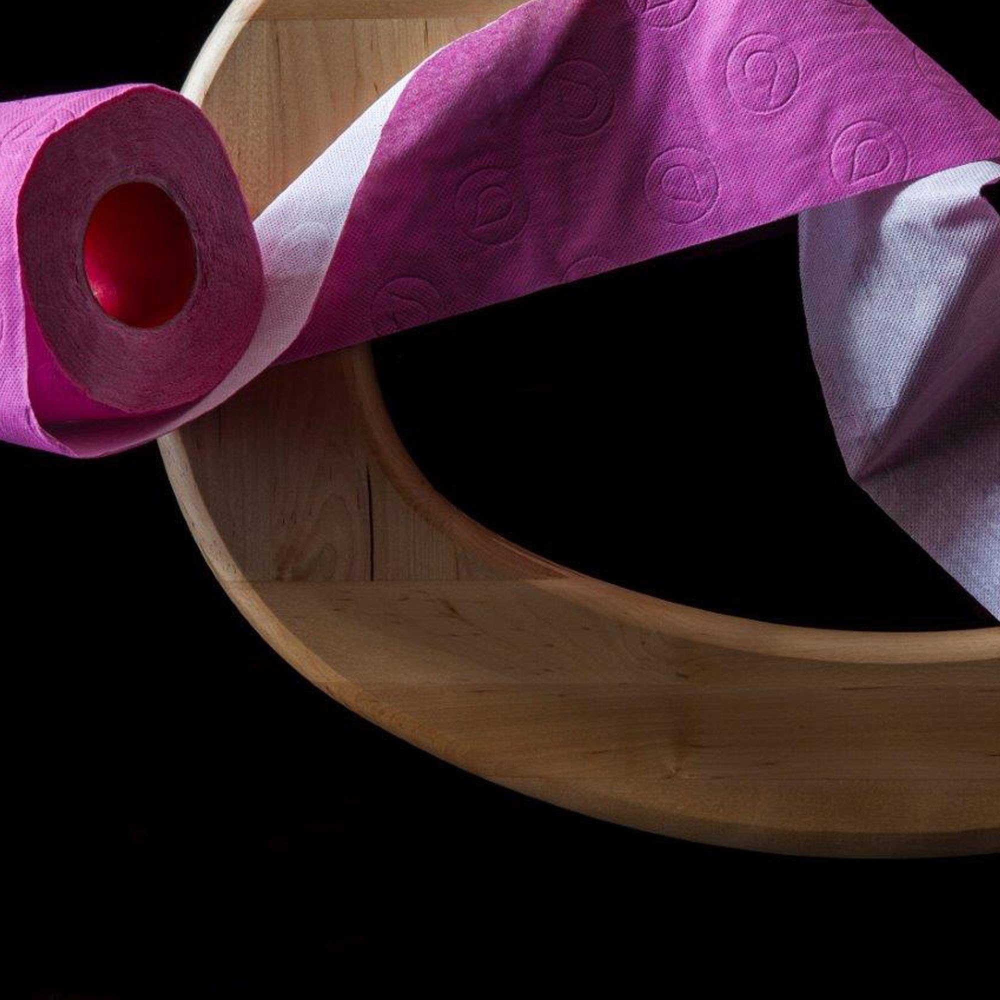 ROLL-LUX - Vente Papier toilette - 10 paquets de 4 rouleaux de papier toilette fuchsia 3 plis 180 feuilles4