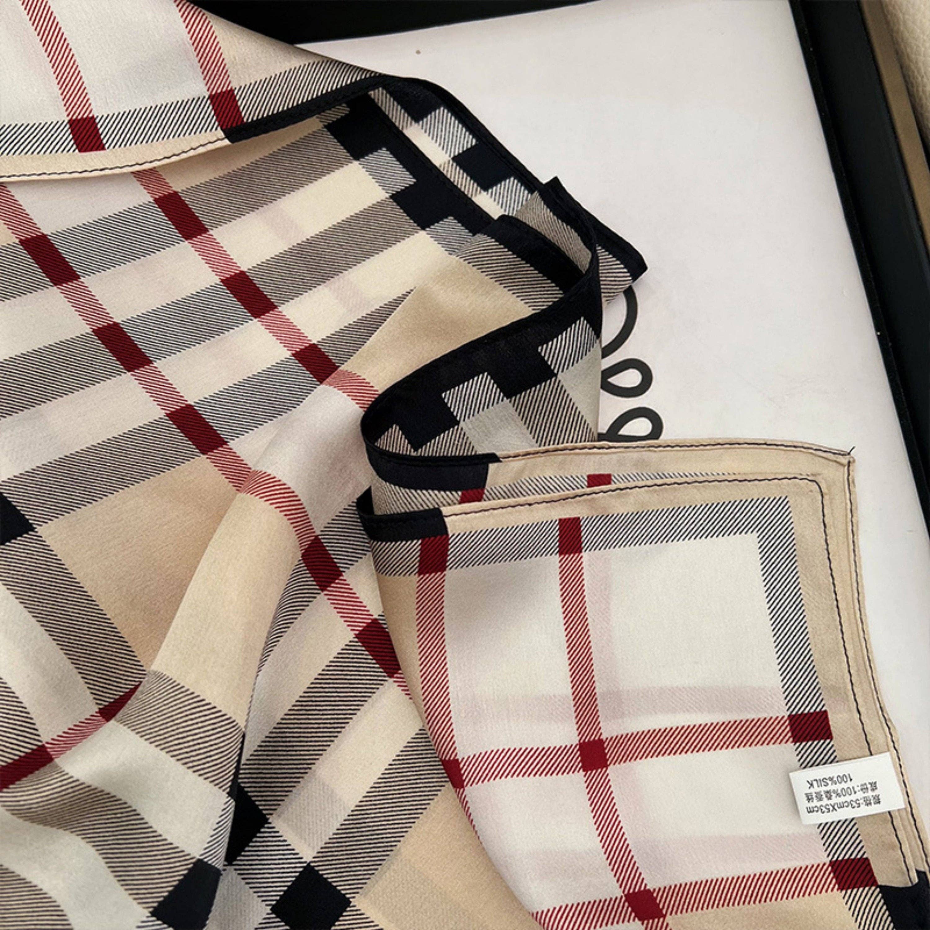 SueSilkHK - Vendita all'ingrosso Sciarpa - Donna - Sciarpa semplice scozzese 100% seta di gelso, foulard in seta, sciarpa per capelli in seta, sciarpa da collo in seta, regalo per la festa della mamma, accessorio per borsa, regalo per lei3