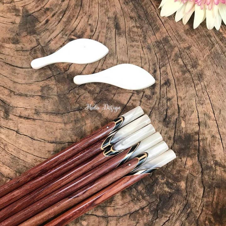 Hala Design - Wholesale Chopsticks - Personalized Japanese Rosewood Chopstick with Marble Tip7