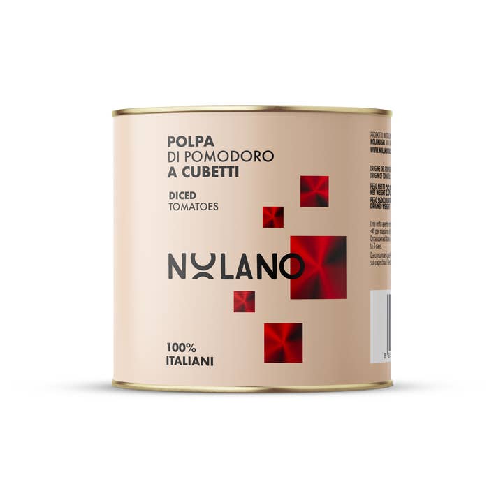 Nolano - Vendita all'ingrosso Salse - Polpa di pomodoro a cubetti 2500g 100% italiana