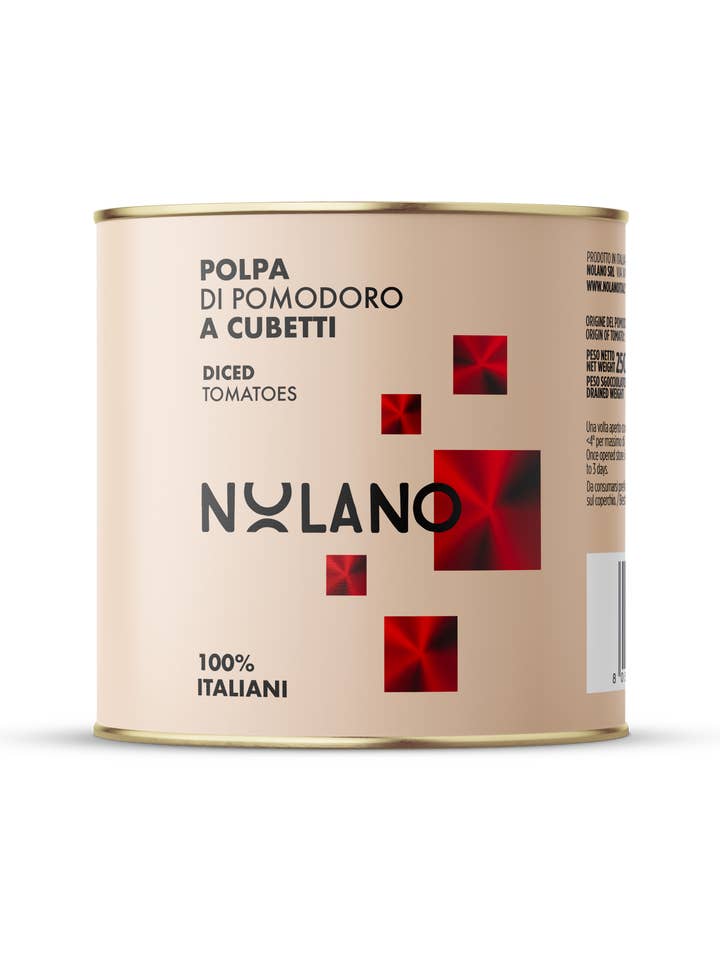 Diced tomato pulp 2500g 100% Italian for wholesale by Nolano
